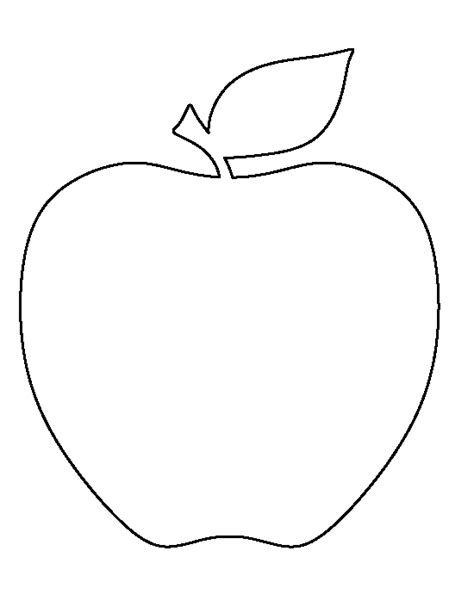 printable apple shape