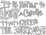 Coloring Pages Doodle Quotes Inspirational Attitude Quote Alley Colouring Light Candle Doodles Darkness Printable Curse Better Than Quotesgram Adult sketch template