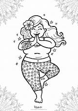Coloring Pages Plus Size Yoga Colouring Mindfulness Mandala Print Kids Etsy Woman Template Adult Printable Search sketch template