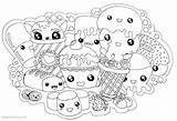 Coloring Food Pages Kawaii Cute Foods Template Templates sketch template