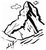 Matterhorn Clipart 167px 78kb sketch template