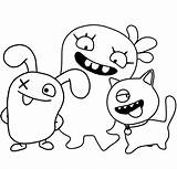 Coloring Uglydolls Pages Easy Uglydog Color Choose Board Christmas sketch template