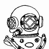 Helmet Diver Clipart Clip Diving Clipground Coloring Template Divers sketch template