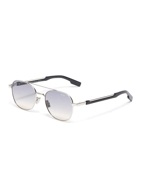 dior street2 metal frame aviator sunglasses in metallic for men lyst