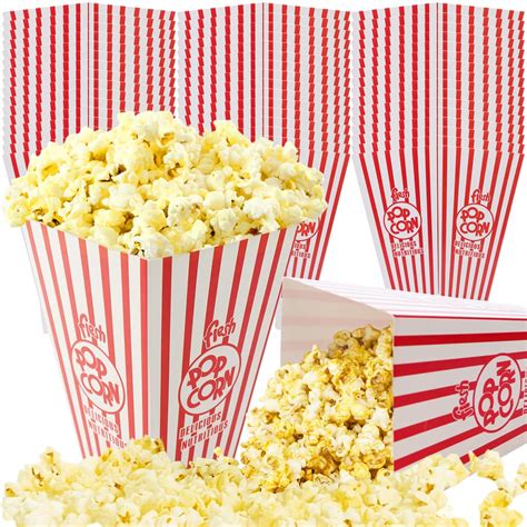 amazoncom hengke  pieces paper popcorn bagsbags disposable paper popcorn grease resistant