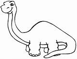 Printable Dinosaur Brontosaurus Coloring Colouring Pages Ecoloringpage sketch template