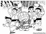 Mewarnai Doraemon Animasi sketch template