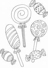 Candy Snoep Snoepjes Coloring Pages Drawing Kids Visit Kp Food Pattern sketch template