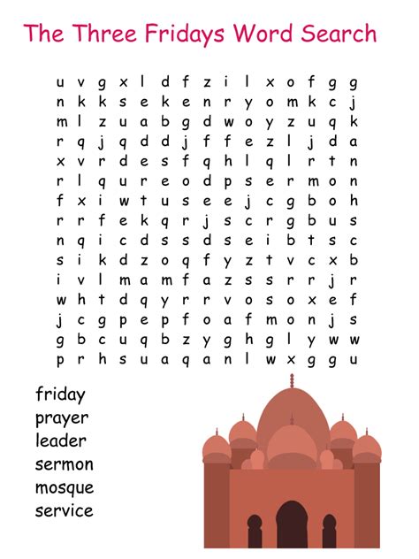 fridays printable word search puzzles