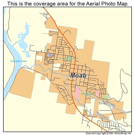 aerial photography map  moab ut utah