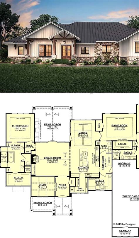 large ranch home plans house blueprints