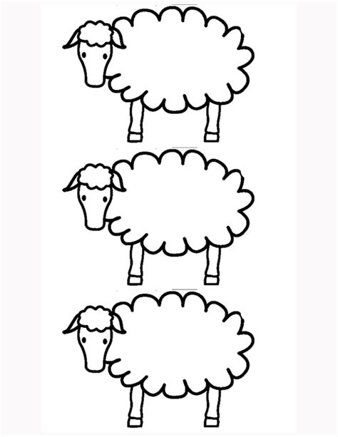 printable cut  sheep template hdgehe