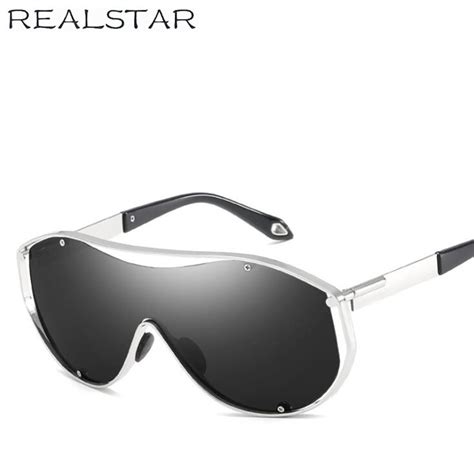 realstar 2018 oversized sunglasses men brand fashion metal steampunk