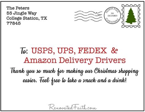 delivery driver snack sign printables