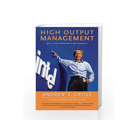 high output management  andrew  grove buy  high output management  vintage books ed