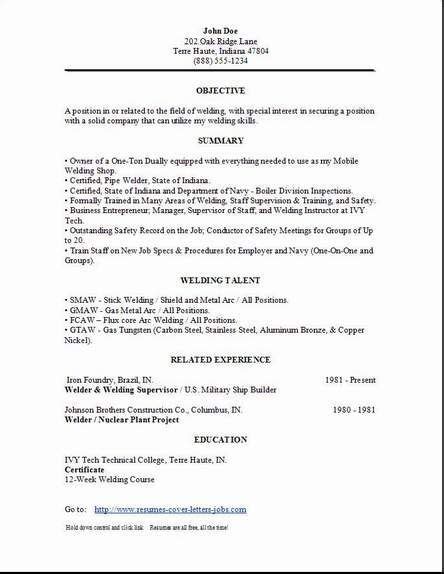 welding resume examples templates resmud