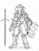 Dragonborn Dnd Hido Deviantart Dragon Dragons Character Dungeons Lineart Drawings Paladin Knight Fantasy Choose Board 2009 sketch template