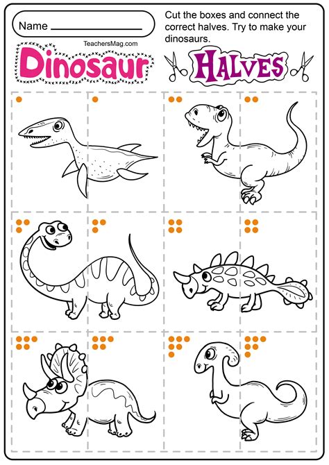 printable dinosaur worksheets teachersmagcom