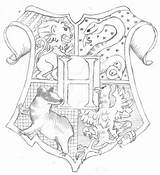 Hogwarts Crest Lineart sketch template