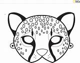 Mask Animal Wild Cheetah Template Face Kratts Drawing Masks Kids Templates African Safari Printable Coloring Para A4 Colorir Mascaras Animals sketch template
