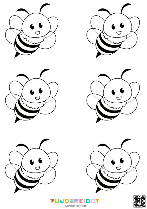printable bee template  kindergarten craft