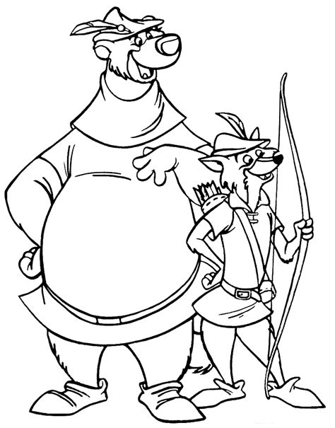 robin hood coloring pages  coloring pages  kids disney