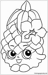 Coloring Pineapple Shopkins Pages Crush Printable Color Coloringpages101 Kids Drawings Choose Board sketch template