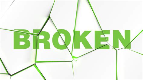 word  broken   broken white surface vector illustration