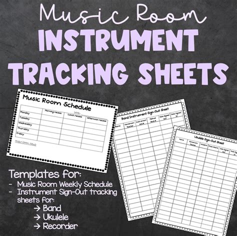 instrument sign  tracking sheets teach   stage