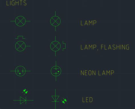 light symbol  cad block  autocad drawing