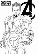 Avengers Coloring Pages Printable Kids Pdf Adults Color Print Iron Man Stark Favorite sketch template