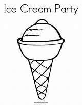 Ice Cream Coloring Party Waffle Drawing Kids Cone Print Pages Twistynoodle Color Search Printable Ll Getdrawings Getcolorings sketch template
