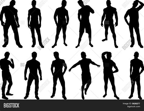 sexy men silhouettes vector and photo free trial bigstock