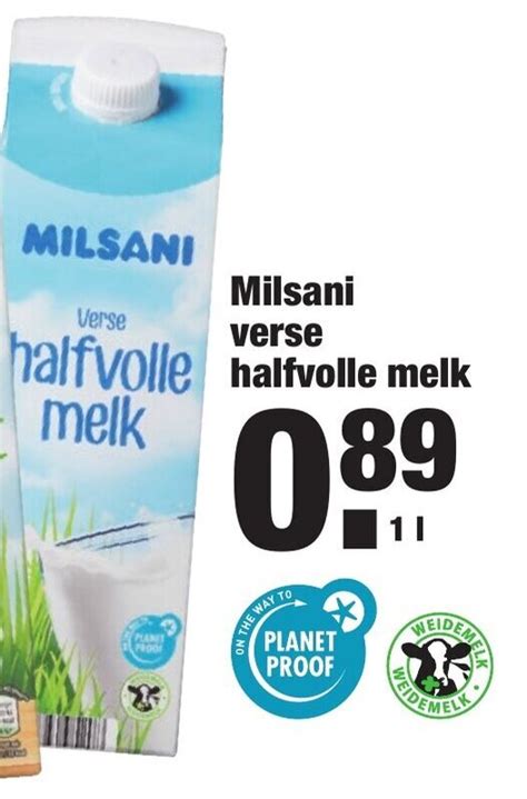 milsani halfvolle melk  aanbieding bij aldi