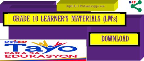 grade  learners materials lms deped   file share
