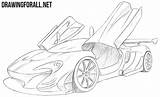 Mclaren Gtr Draw Supercars Kleurplaat Drawingforall 12c 맥라렌 Gt3 720s Lexus Lfa Ferrari 570s Lamborghini Tekenen sketch template