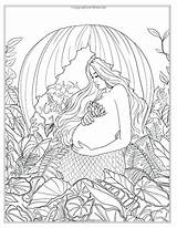 Coloring Pages Mermaid Pregnant Just Water Add H2o Beautiful Baby Para Mermaids Colouring Fantasy Colorear Heart Mandalas Getcolorings Getdrawings Adult sketch template