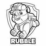 Rubble Patrol Paw Coloring Pages Kids Badge Printable Choose Board Chase Print sketch template
