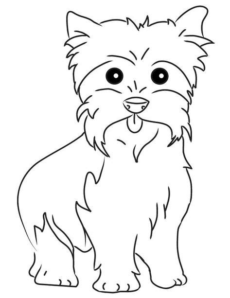 pin  sandy hansen maciejewski  yorkies dog coloring page puppy