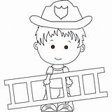 Firefighter Firefighters Buddy Coloringbuddy sketch template