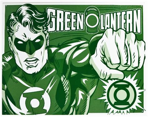 The Green Lantern Tin Metal Sign Dc Comics Comic Book Hero