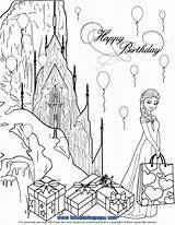 Elsa Castle Coloring Pages Birthday Colouring Ice Disney Party Happy Frozen Printable Drawing Color Online Getdrawings Kids Print Choose Board sketch template
