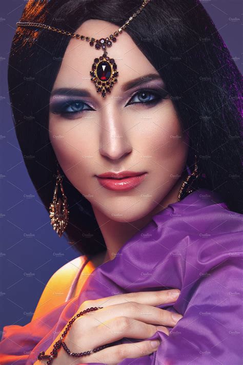 beautiful girl with arabic makeup featuring makeup woman and beauty