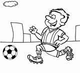 Football Soccer Coloring Pages Player Drawing Kids Adults Color Players Draw Cliparts Clipart Print Printable Getcolorings Collection Getdrawings Library sketch template