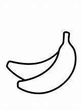 Bananen Kleurplaat Vormen Eten sketch template