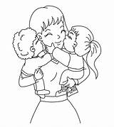 Coloring Pages Mothers Mother Printable sketch template