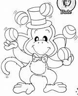 Coloring Circus Monkey Pages sketch template