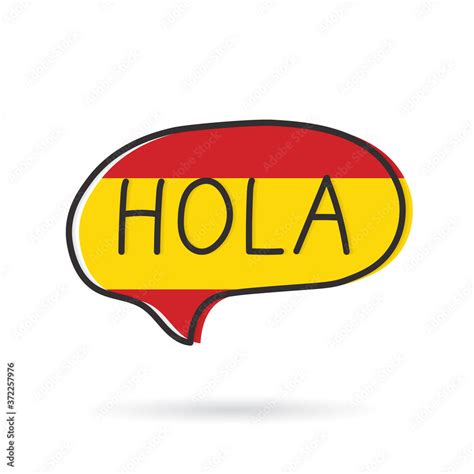 vetor de hola   spanish written  bubble speech concept