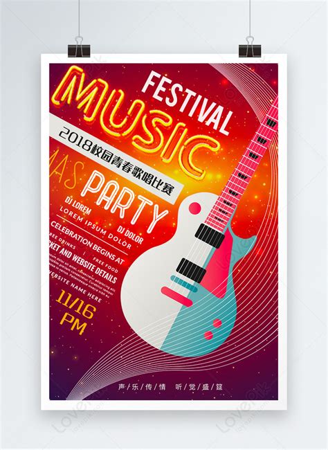 colourful  festival poster template imagepicture