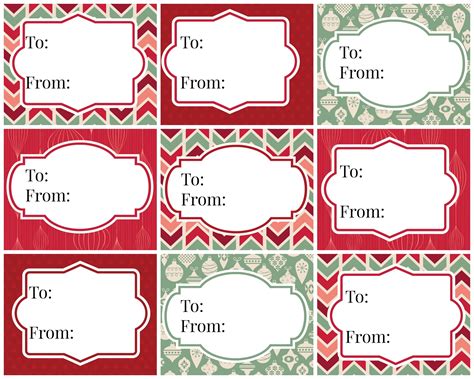 gift tag labels printable